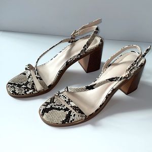 🔥 H by Halston Vegan Leather Chunky Sandals